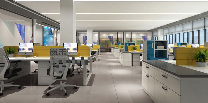 led廠家辦公室裝修設計案例效果圖