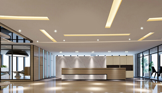 辦公室前臺裝修設計的效果圖
