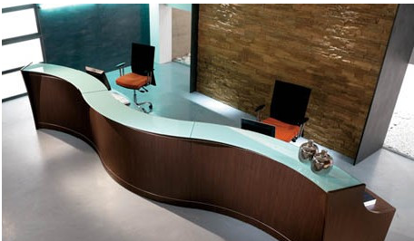 辦公室前臺裝修設計的效果圖