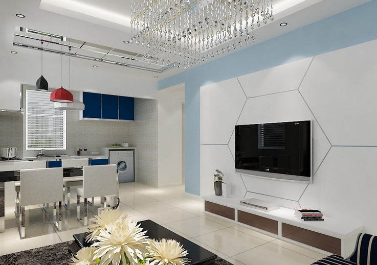 節(jié)約空間,又增大容量電視背景墻