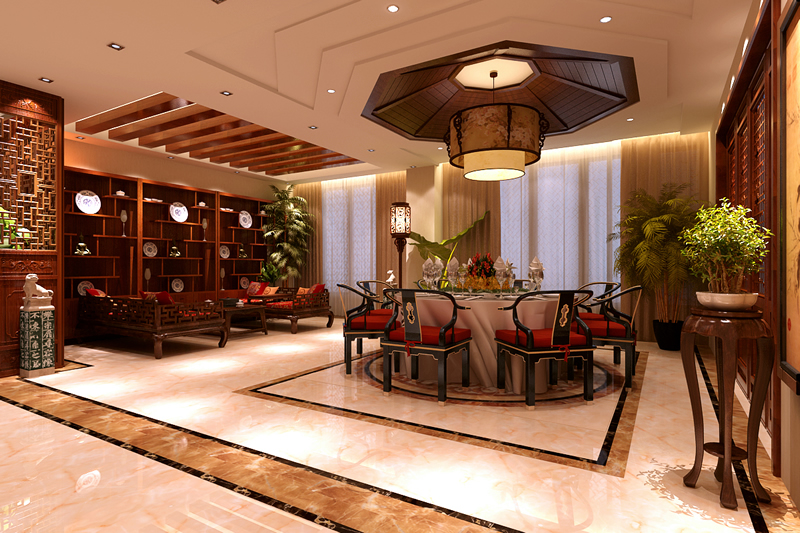 古典風格別墅餐廳設計案例