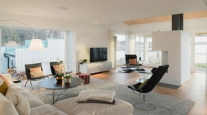 豪華別墅客廳整體區域裝修設計案例效果圖