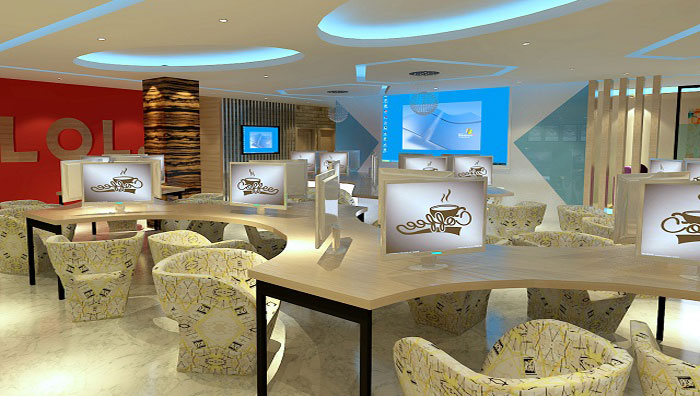 杭州網(wǎng)咖裝修設(shè)計效果圖