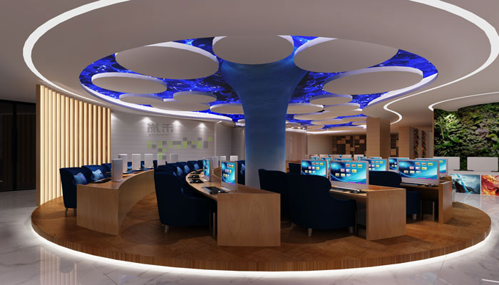 杭州魅影網咖對戰區裝修設計案例效果圖