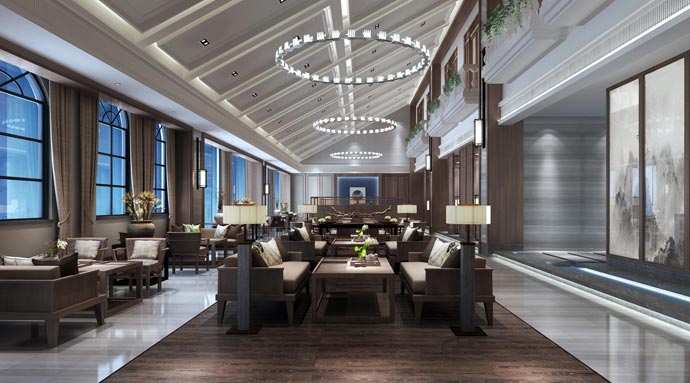 混搭風格茶樓茶室裝修設計案例