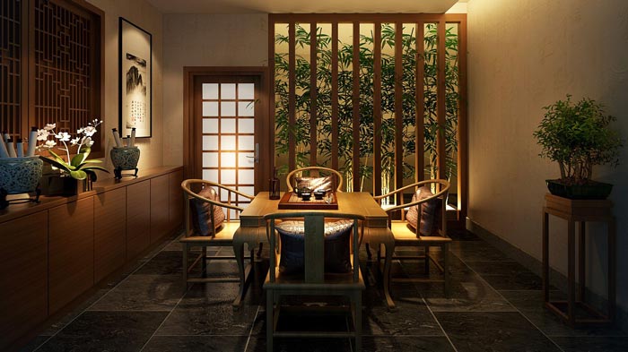 藏茗薈茶藝館裝修設計案例