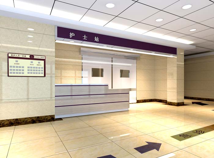 大慶市婦女兒童醫院急診通道裝修設計案例效果圖
