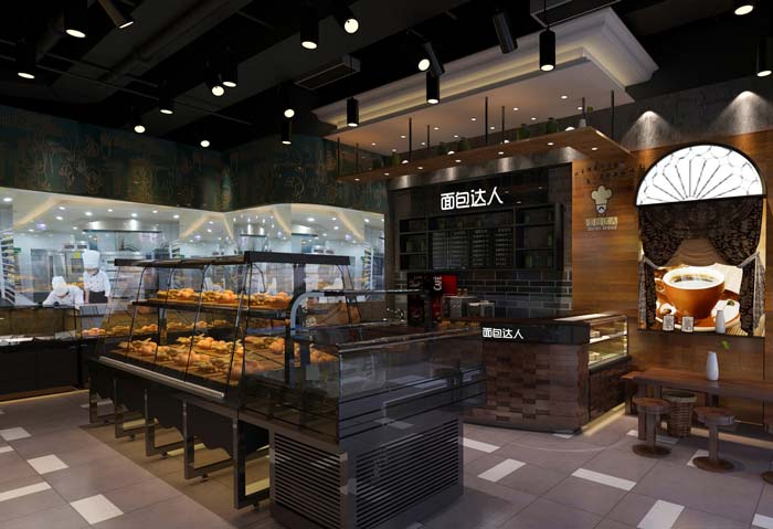 杭州時(shí)尚蛋糕店前臺吧臺裝修設(shè)計(jì)案例效果圖