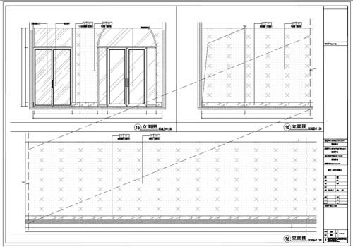 商場深化設計施工圖負一層立面圖15-16