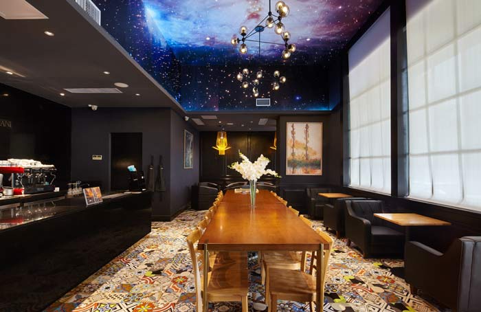 特色風格咖啡廳二樓前臺裝修設計案例效果圖