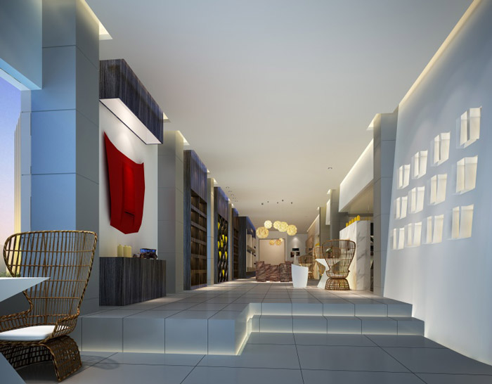 汽車美容店過道裝修設計案例效果圖