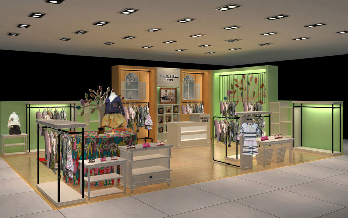 童裝店面裝修設計案例效果圖