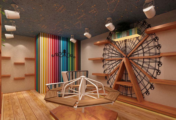 童話(huà)服裝專(zhuān)賣(mài)店前臺(tái)裝修設(shè)計(jì)案例效果圖