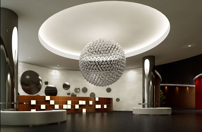 放松身心的健身會所前臺裝修設(shè)計案例效果圖