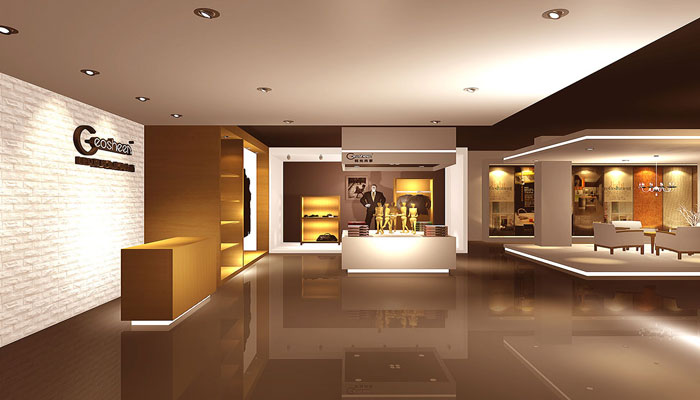燈具展廳前臺裝修設計效果圖
