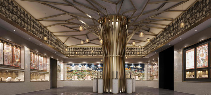 文化產(chǎn)品體驗(yàn)中心過道裝修設(shè)計(jì)案例效果圖