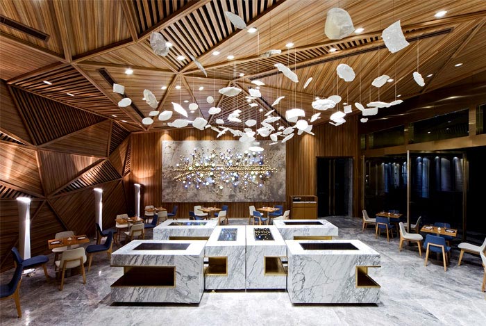 餐廳吊頂裝修設計案例效果圖