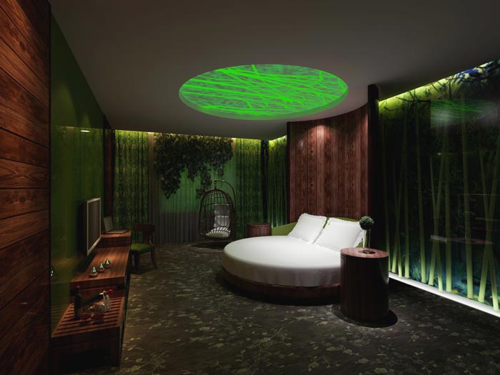 情人酒店生態客房裝修設計案例效果圖