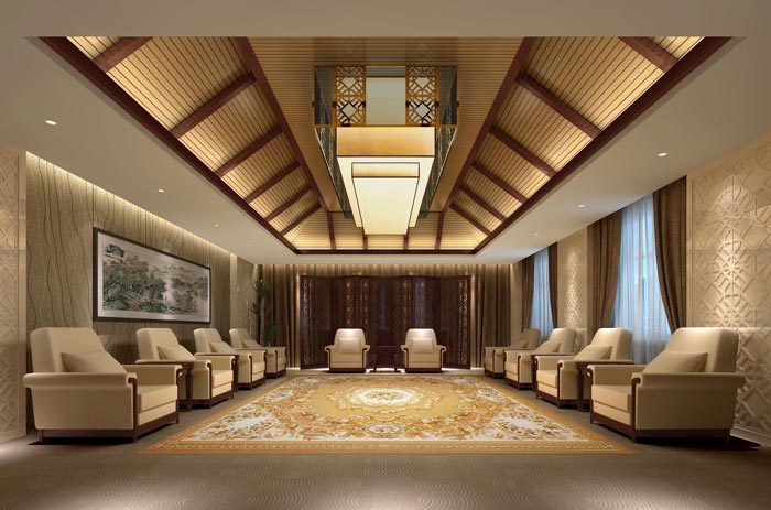 四星級商務酒店接待區域裝修設計案例效果圖