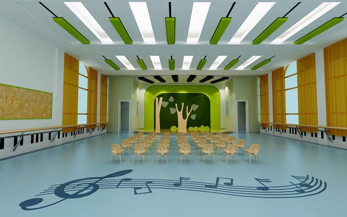 現代簡約幼兒園音樂教室裝修設計案例