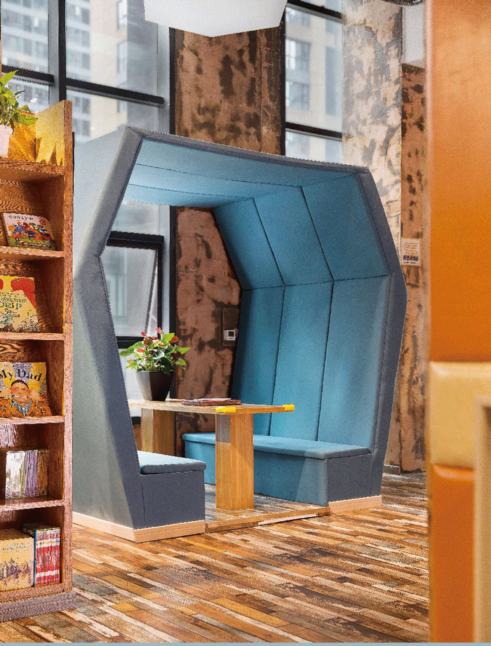 少兒教育機構前臺接待裝修設計案例效果圖