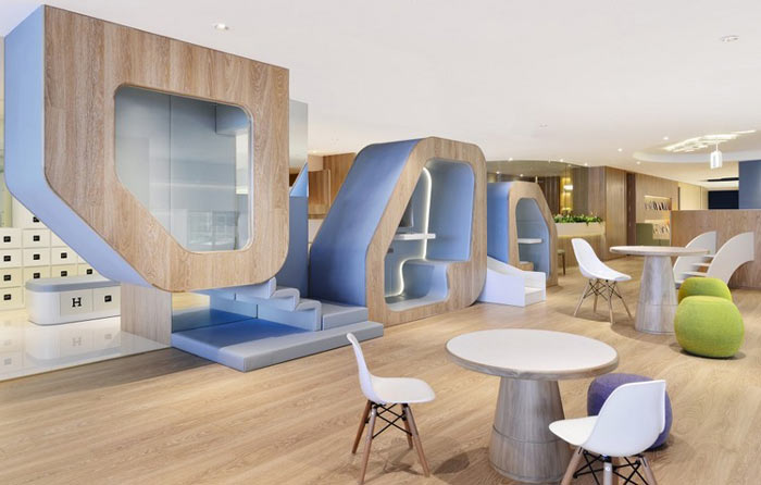 兒童教育培訓(xùn)機(jī)構(gòu)接待區(qū)裝修設(shè)計案例效果圖