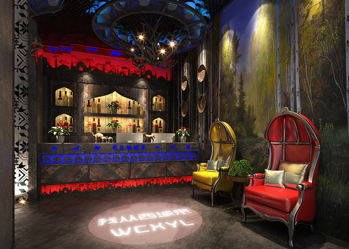 特色主題餐廳前臺裝修設計效果圖