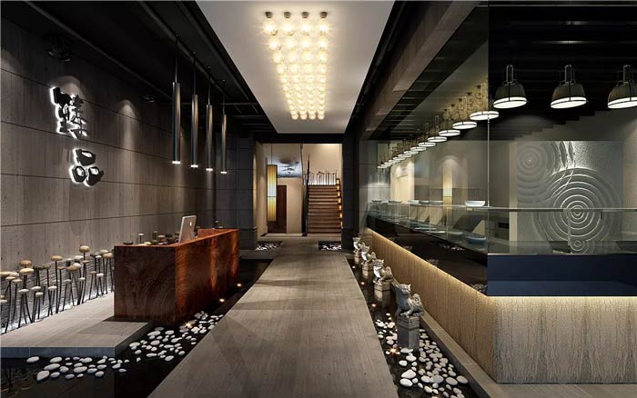 肥牛火鍋店裝修設(shè)計(jì)效果圖