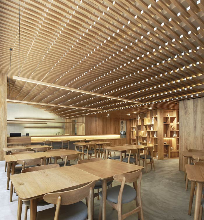 日式餐廳吧臺裝修設計效果圖