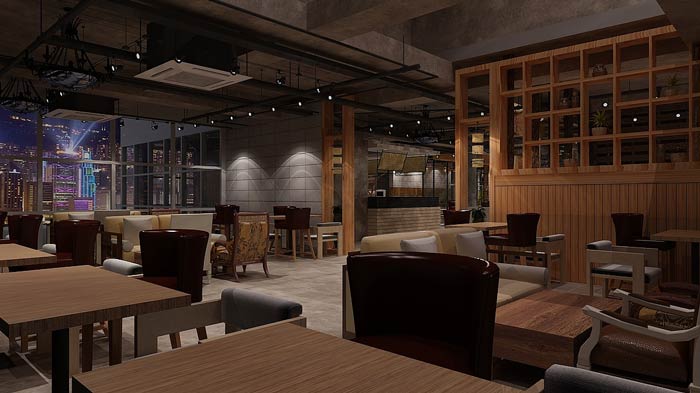 咖啡館過道裝修設(shè)計效果圖