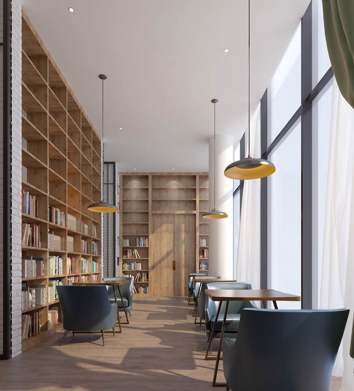 咖啡廳閱讀區裝修設計效果圖