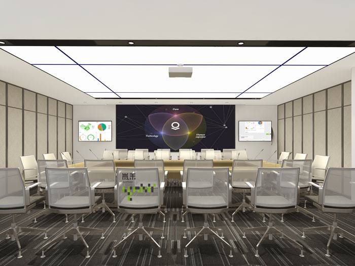 互聯網媒體辦公室會議室裝修設計效果圖