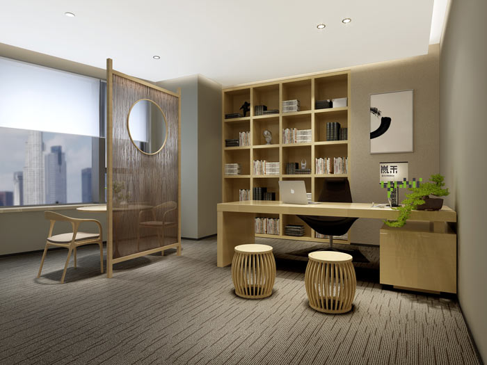 互聯網媒體總經理辦公室裝修設計效果圖