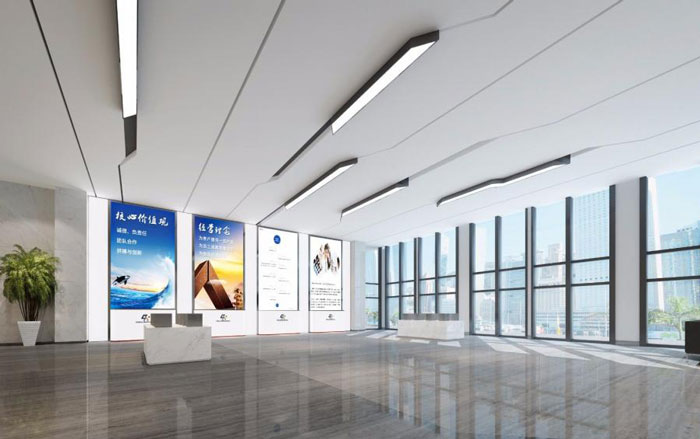 杭州濱江辦公室大廳裝修設計效果圖