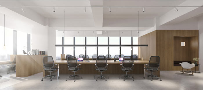 商貿公司辦公室辦公區裝修設計效果圖