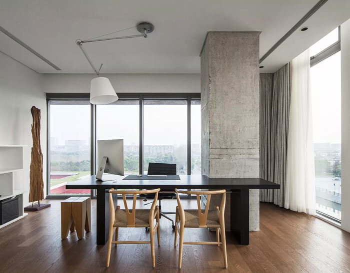 創意總經理辦公室裝修設計效果圖