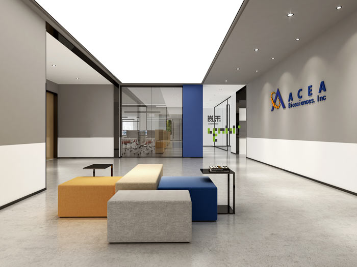 艾森醫藥辦公室3F門廳裝修設計效果圖