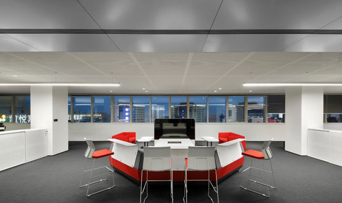 企業總部辦公樓辦公區裝修設計效果圖