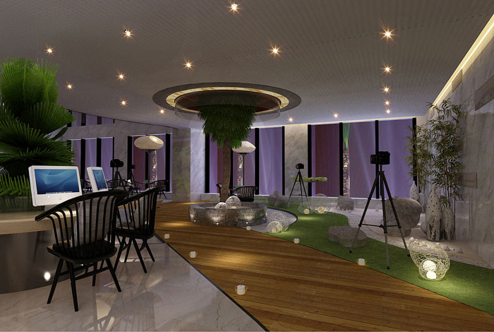 集團公司辦公室辦公區裝修設計效果圖