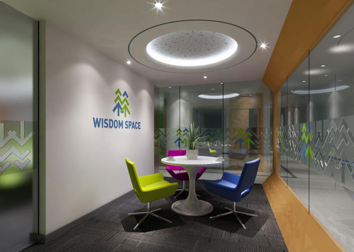 杭州余杭區臨平辦公室接待區裝修設計效果圖