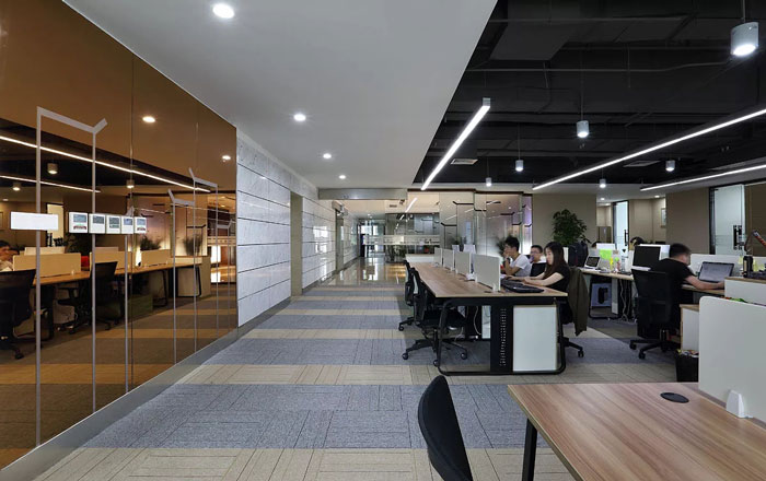 機電公司辦公室辦公區裝修設計實景圖