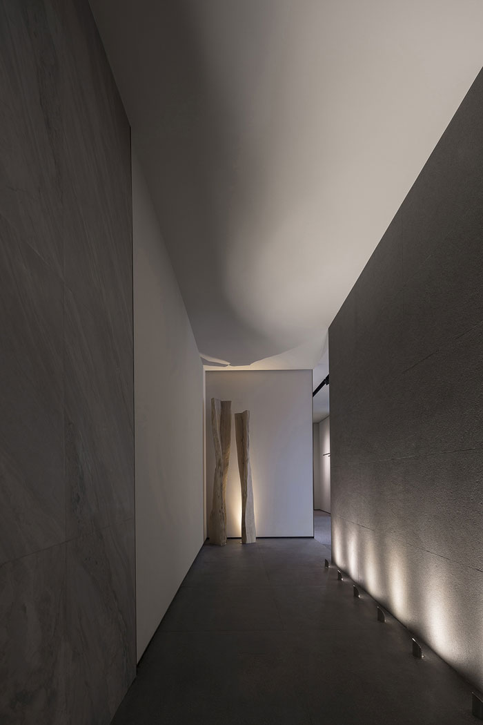 新中式辦公室進門過道裝修設計效果圖