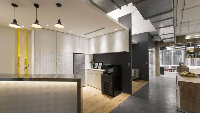 科技公司辦公室打印區裝修設計效果圖