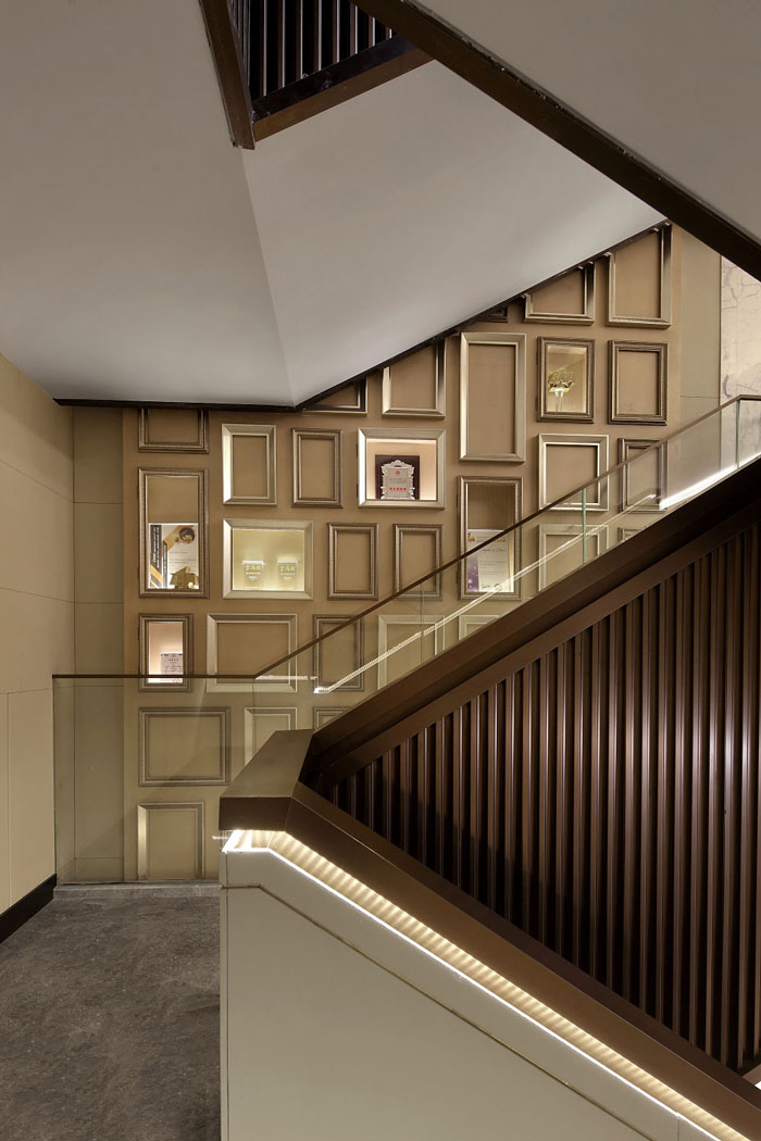 藥業(yè)公司辦公室樓梯縮影裝修設計效果圖