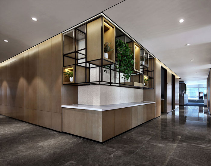 藥業(yè)公司辦公室過道裝修設計效果圖