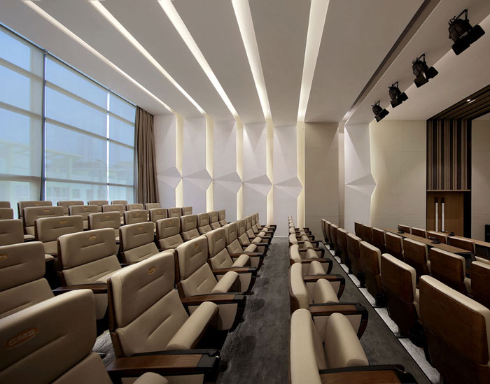 藥業(yè)公司辦公室匯報廳裝修設計效果圖