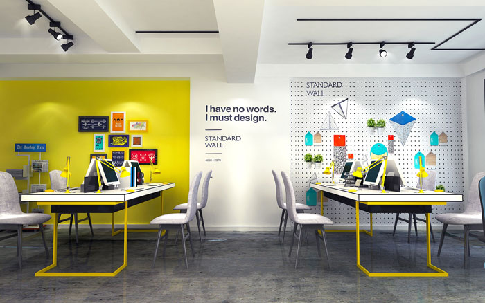 輕工業風格辦公室辦公區裝修設計效果圖