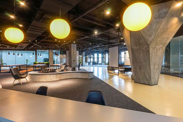 基地辦公室辦公區裝修設計效果圖