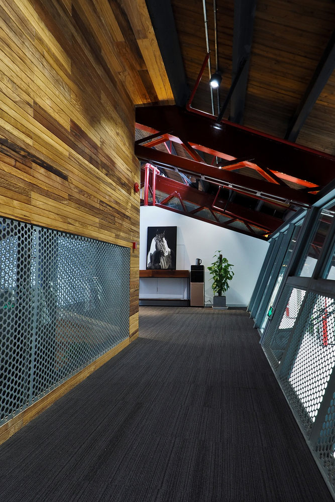 實業投資公司二樓辦公室過道裝修設計效果圖