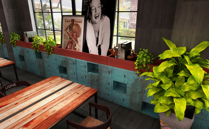 服飾公司辦公室辦公區(qū)綠植裝修設計效果圖